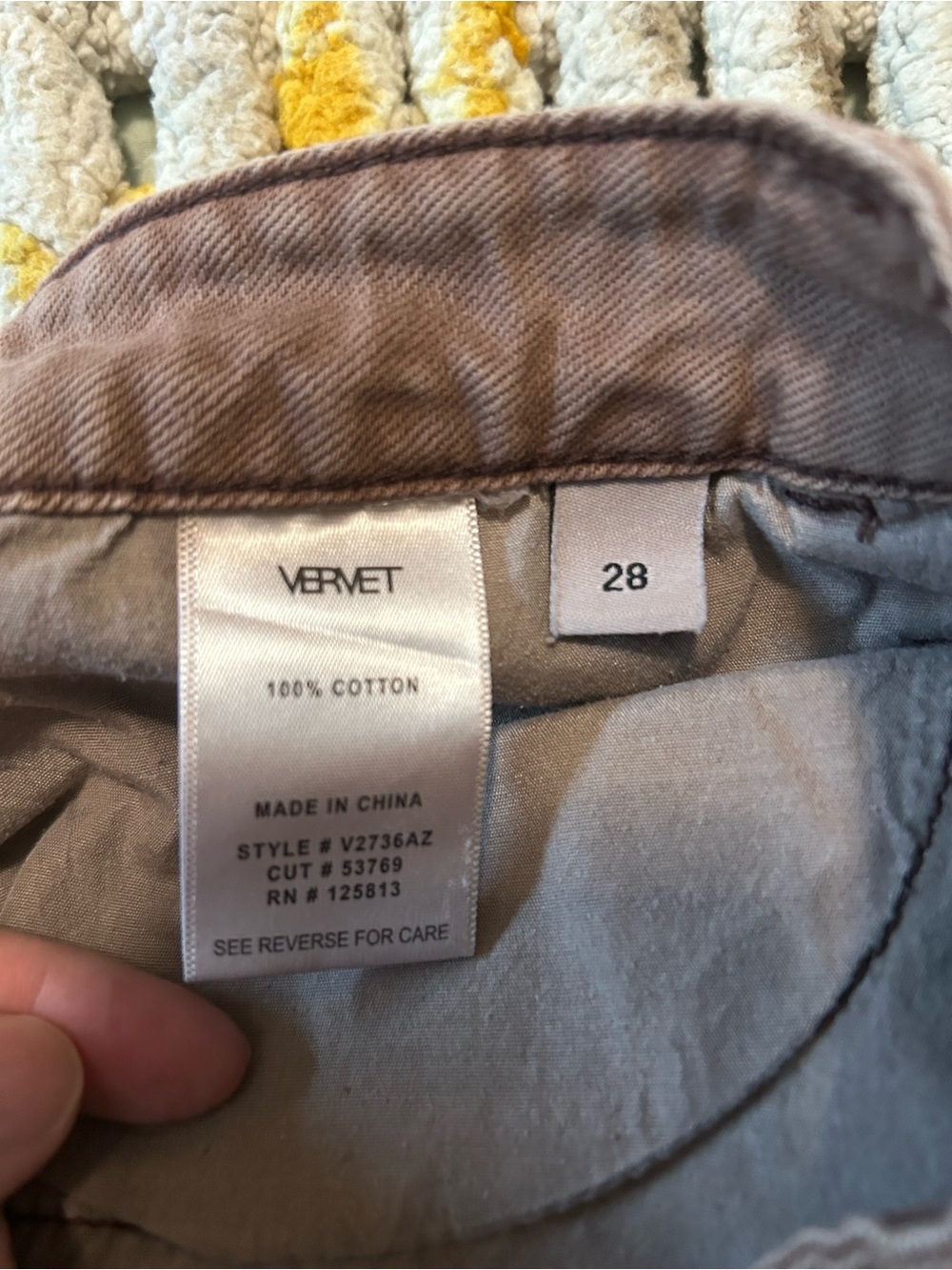 Women’s Cropped Distressed Jeans — Brown - Picture 2 of 2